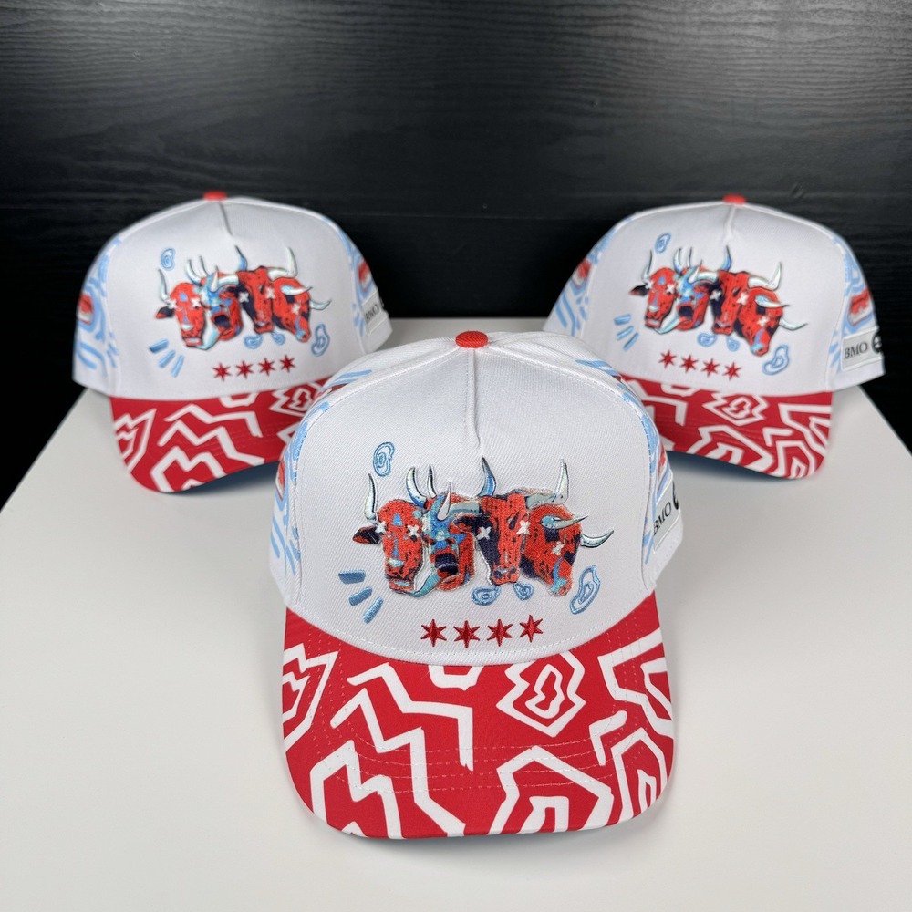 Chicago Bulls Giveaway Artist Snapback Hat Oscar Joyo BMO  - Lot of 3 - NEW